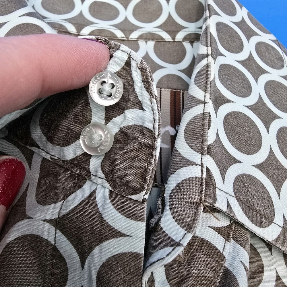 Roar for BUCKLE Circle‎ Print Brown/Blue Large - Picture 6 of 9